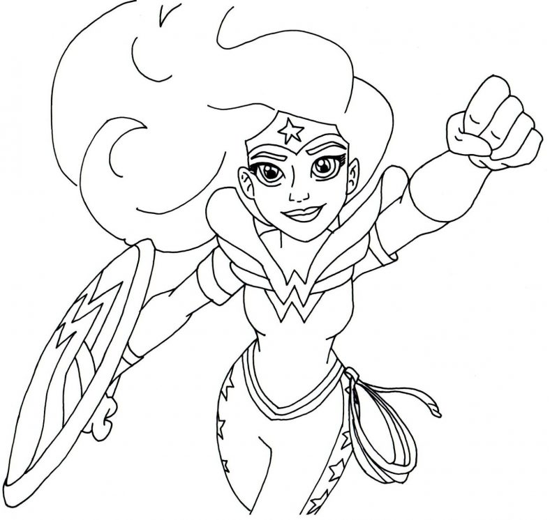 Supergirl Coloring Pages Wonder Woman