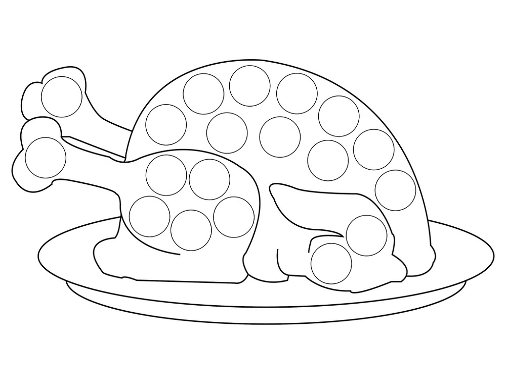 Thanksgiving Dot Coloring Pages