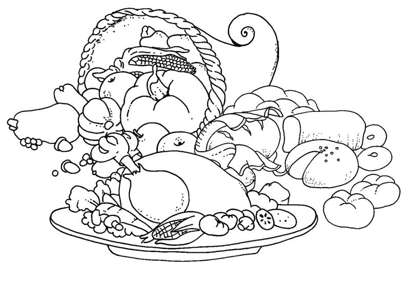 Thanksgiving Food Coloring Sheets
