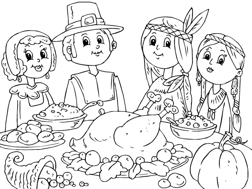 Thanksgiving Turkey Coloring Page Worksheet