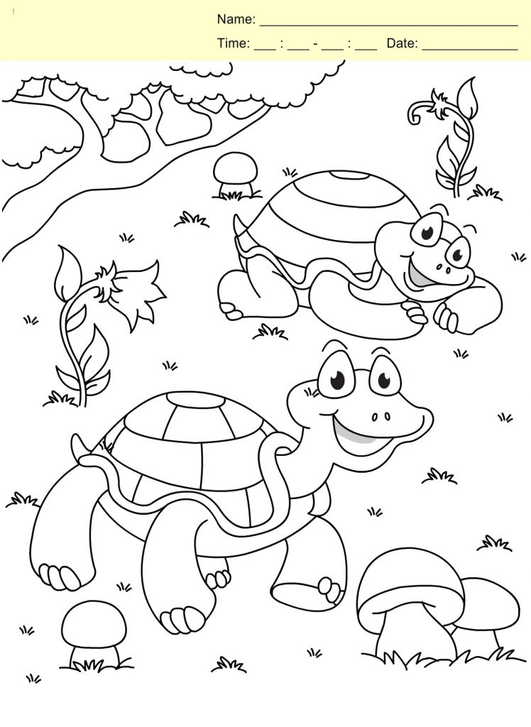 Turtle Coloring Sheet Pages