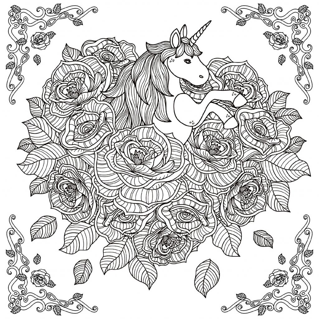 Unicorn Coloring Pages Free