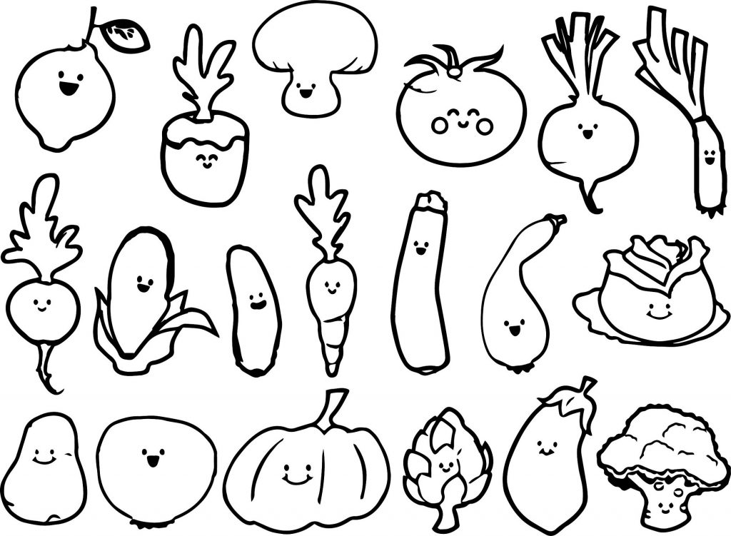 Vegetable Coloring Pages Cartoon
