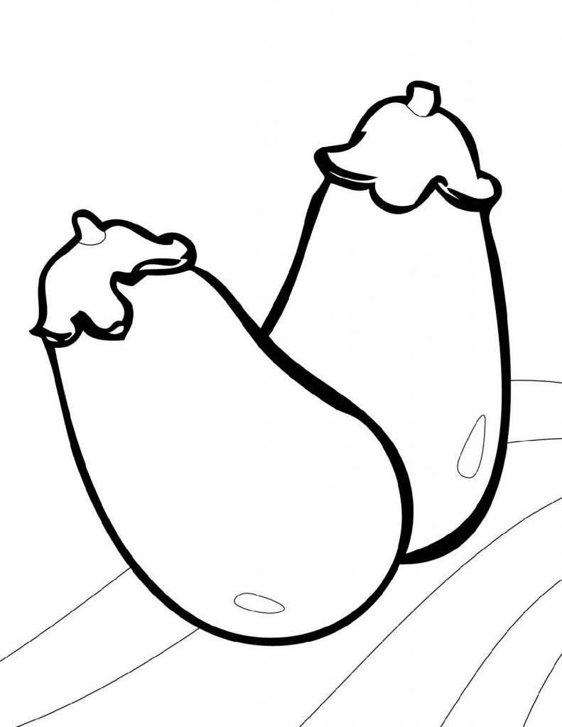 Vegetable Coloring Pages Eggplant