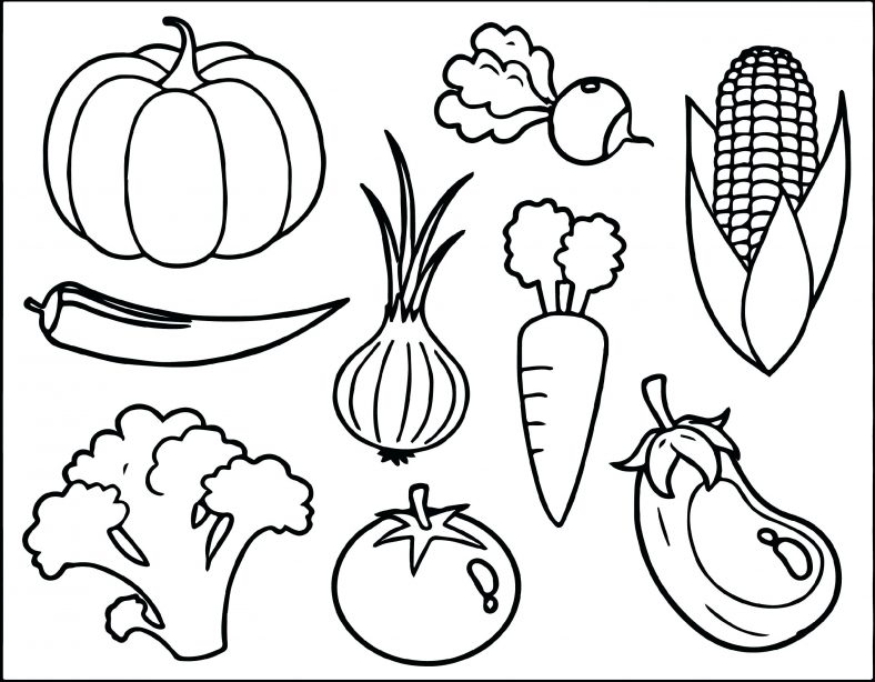 Vegetable Coloring Pages Healthy