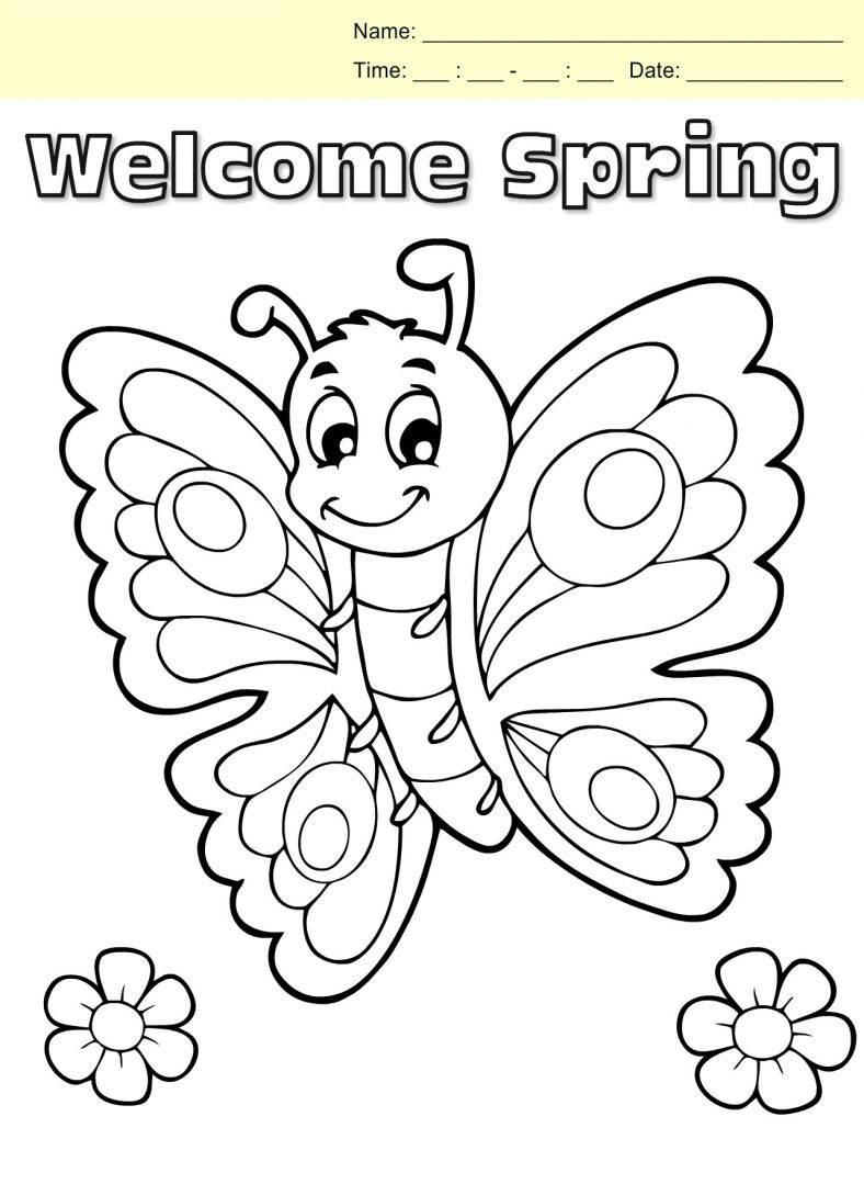 Welcome Spring Coloring Pages