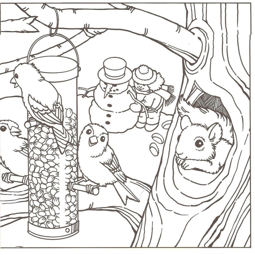 Winter Coloring Pages For Adults Animal