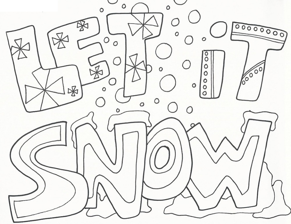 Winter Coloring Pages For Adults Snow