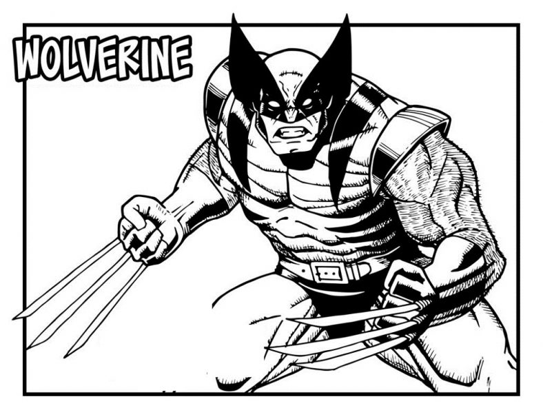 Wolverine Coloring Pages Free