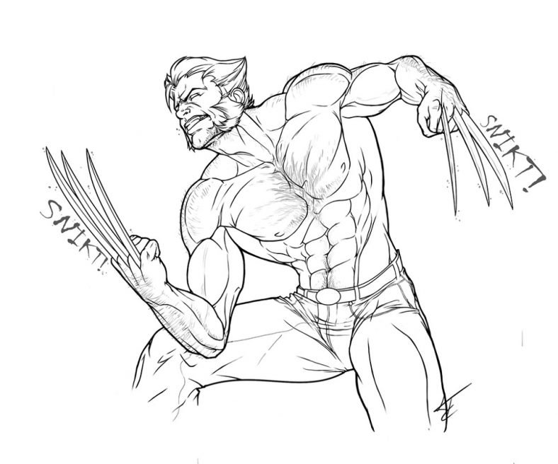 Wolverine Coloring Pages Logan
