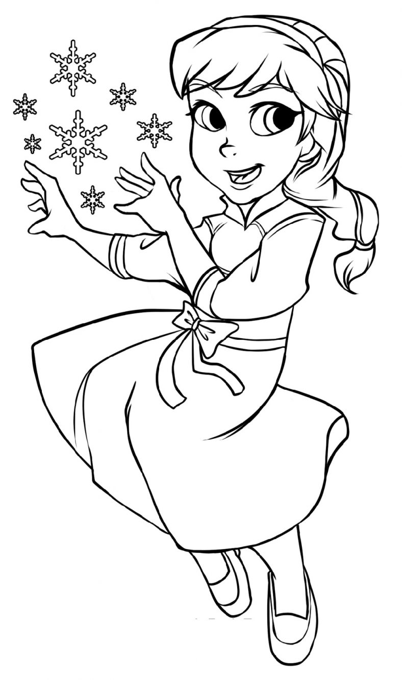 Young Elsa Coloring Pages